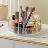 Rotating Vanity Organizer: Multifunctional Cosmetic Shelf for Lipsticks & Brushes