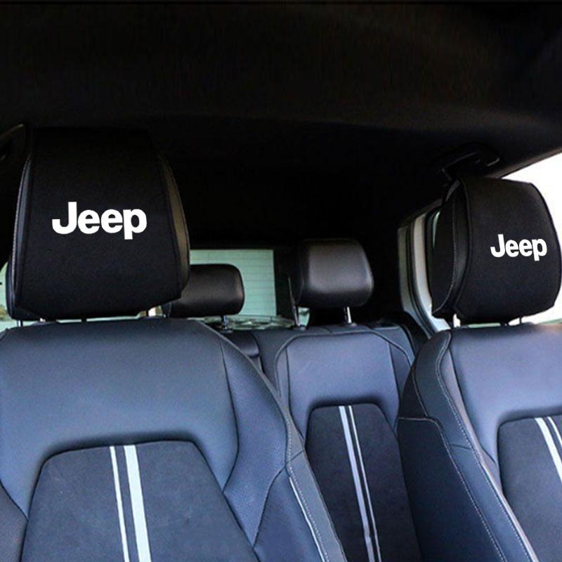 Car Styling Headrest Cover Anti-dirty Seat Pillow Pad For Jeep Grand Cherokee Wrangler JK Gladiator Compass Renegade Patriot