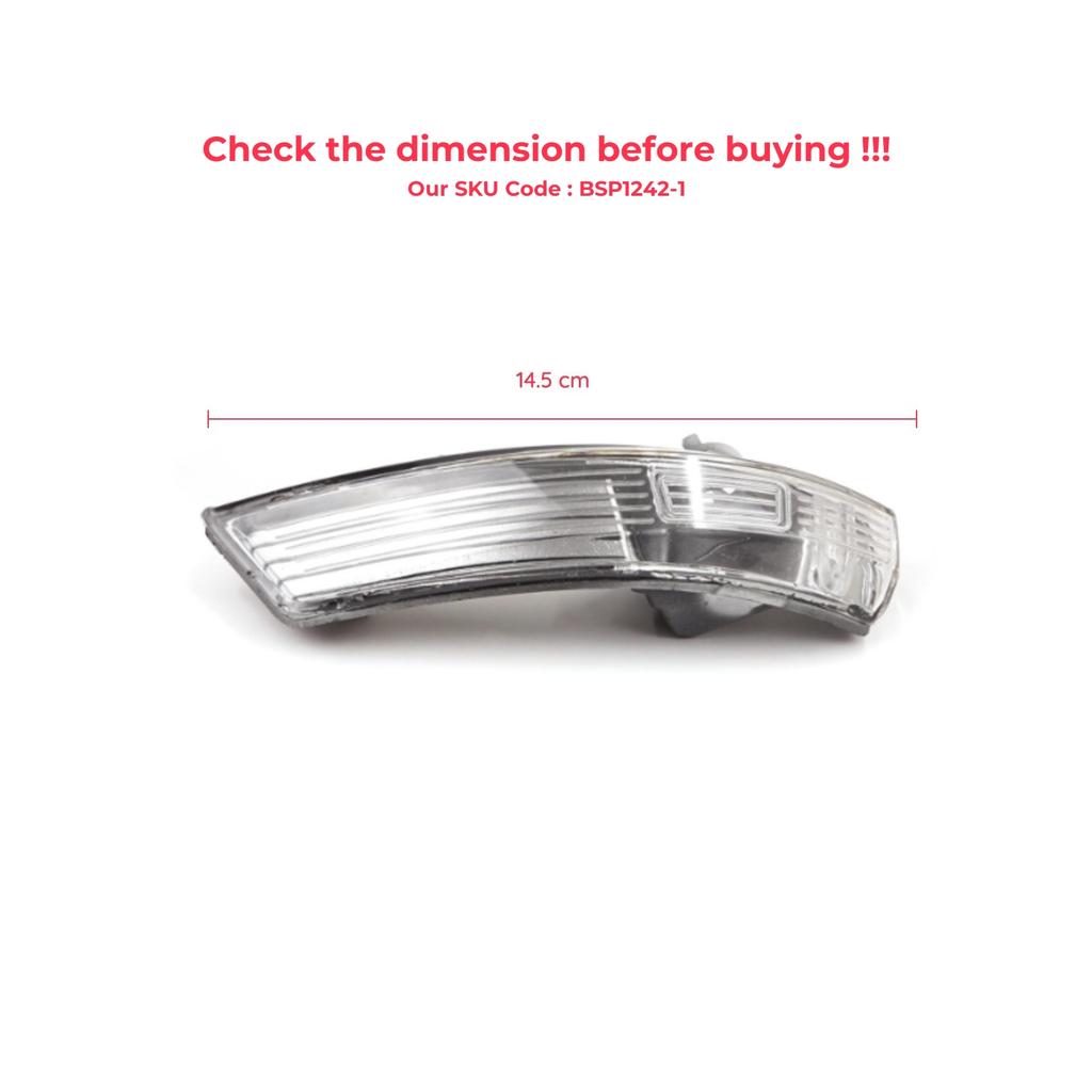 BSP1242-1 Left Side Door Wing Mirror White Clear Indicator Lamp Lens for Ford Focus 2007-2020 Mondeo MK4 2007-2015 8M5113B383AA