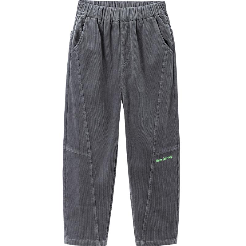 Balabala Boys' Fleece-Lined Corduroy Tapered Pants