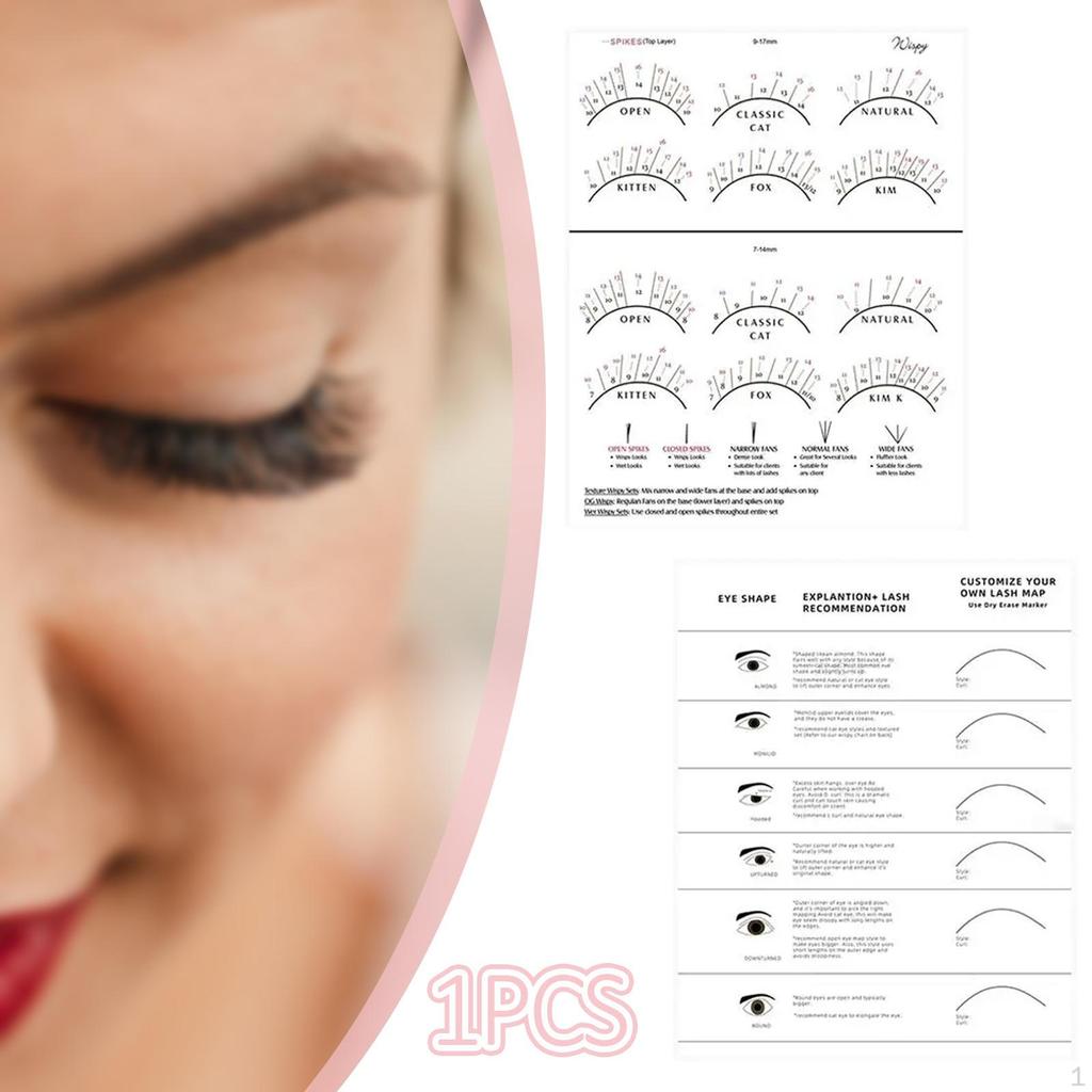 Eyelash Training Chart Lashes Exercise Practice Lash Book Paper