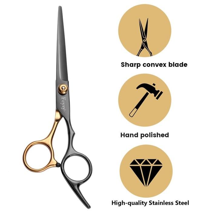 Fcysy Hair Cutting Scissors Set, 8PCS-Gold