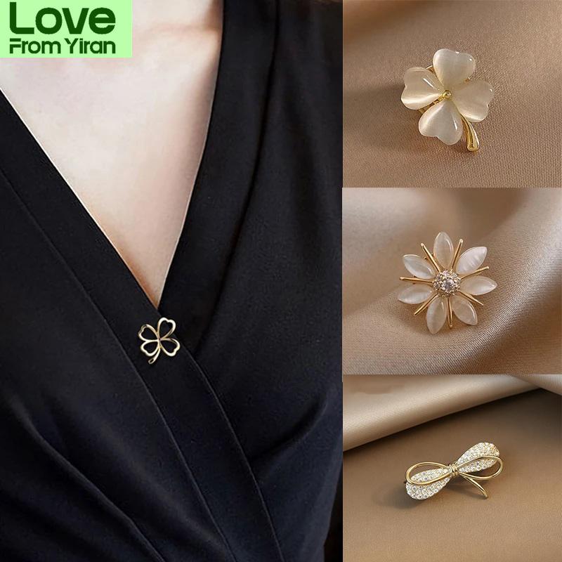 

Модный набор брошей, броши в виде цветка и банта для женщин, хрустальные украшения, фиксированные булавки для одежды, свитер, пальто, аксессуары для одежды
