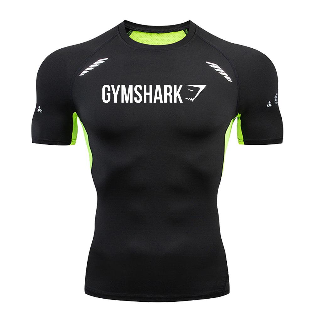 GYMSHARK Men s Quick-dry Tight-fit Breathable Running T-shirt