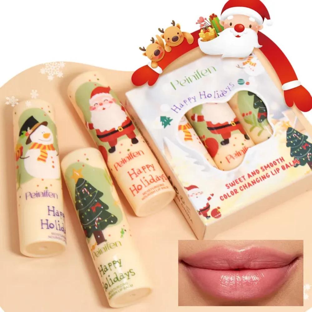 Christmas Change Lipstick Containing Vitamin E and Natural Ingredient Extracts To Moisturize Lips. 3 Pcs 1 Pcs 01 3 Pcs