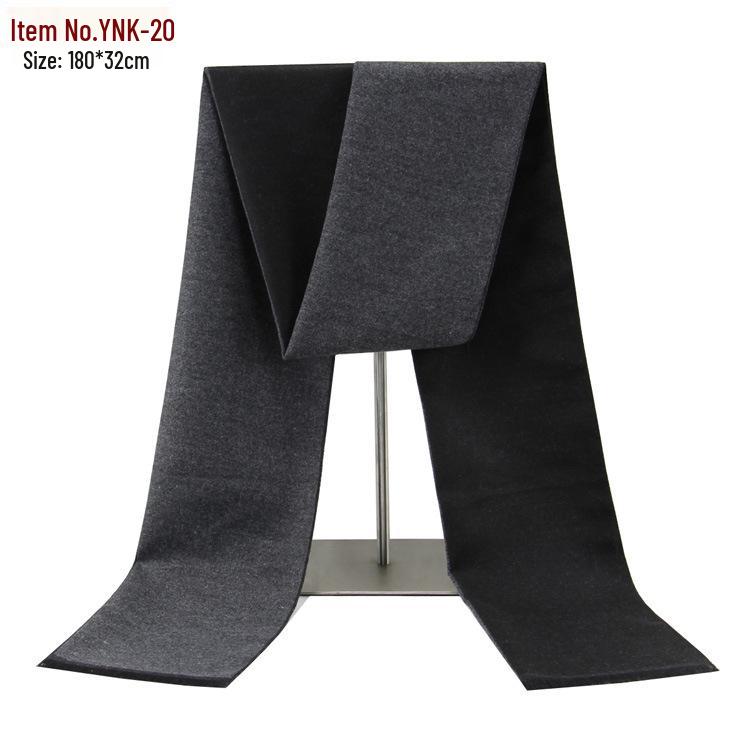 2026 Men's Winter Warm Plaid Scarf - European & American Style, Imitation Cashmere, Long Scarf
