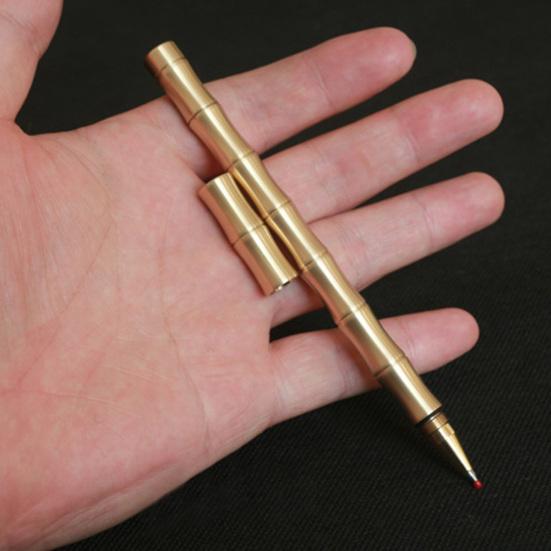 Bambusový model Čistá mosaz Ručně vyrobené Kovové Podpisové Gelové pero Kawaii Kancelářské potřeby