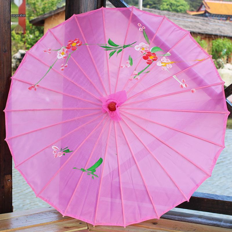 Ancient Style Silk Cloth Paper Umbrella for Dance and Cheongsam Performance - Decorative Craft Umbrella In Various Sizes for Adults and Kids
