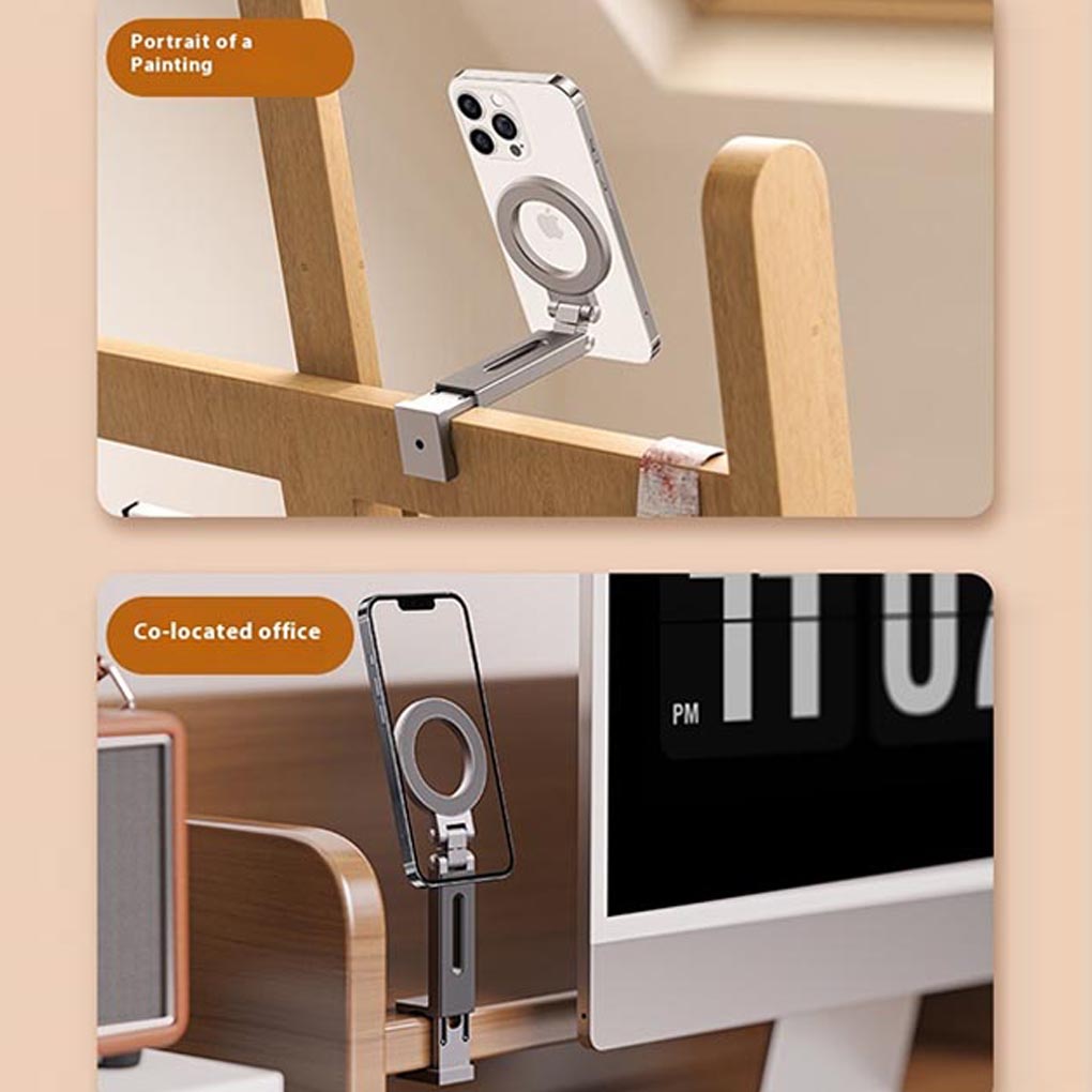 Universal Magnetic Phone Holder Travel Essentials Flexible Rotation Hands-Free Airplane Phone Mount for Live Vlog Selfie