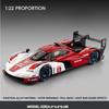 Simulation 1/22 Porsches 963 Racing Car Model Alloy Toy Vehicle Children Boy Gift with Sound Light Collection Mniature Voiture