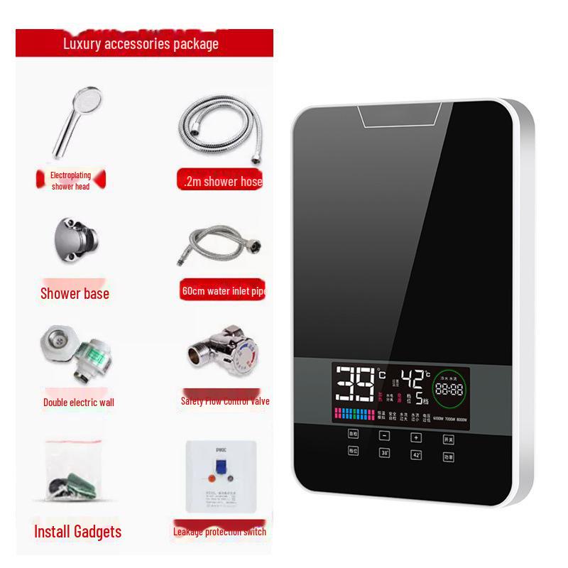 2025 Instant Electric Shower Water Heater - Compact & Fast-Heating for Home & Kitchen