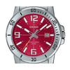 Casio Standard Analog Stainless Steel Red Dial Quartz MTP-VD01D-4BV Men's Watch