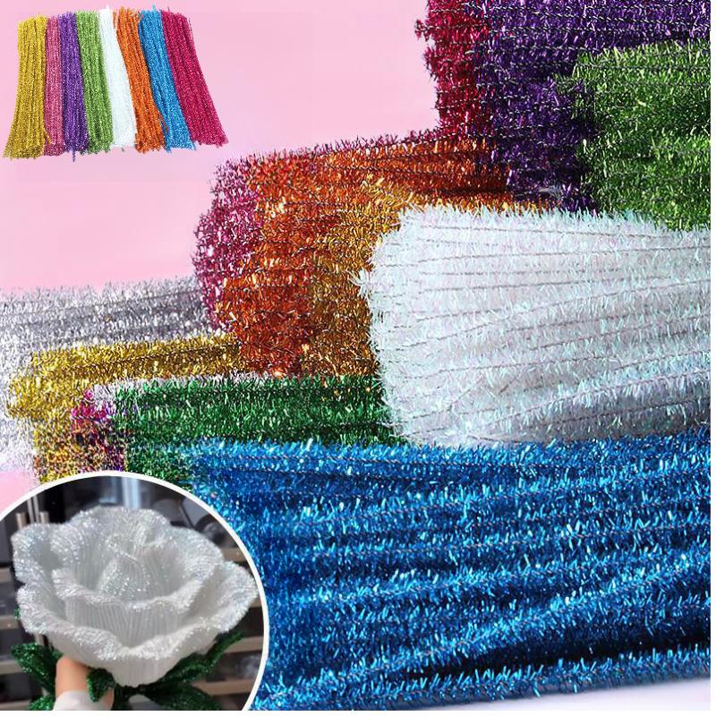 100pcs Chenille Colorful Stems Diy Craft Material Kit Kids Skill Development Toy