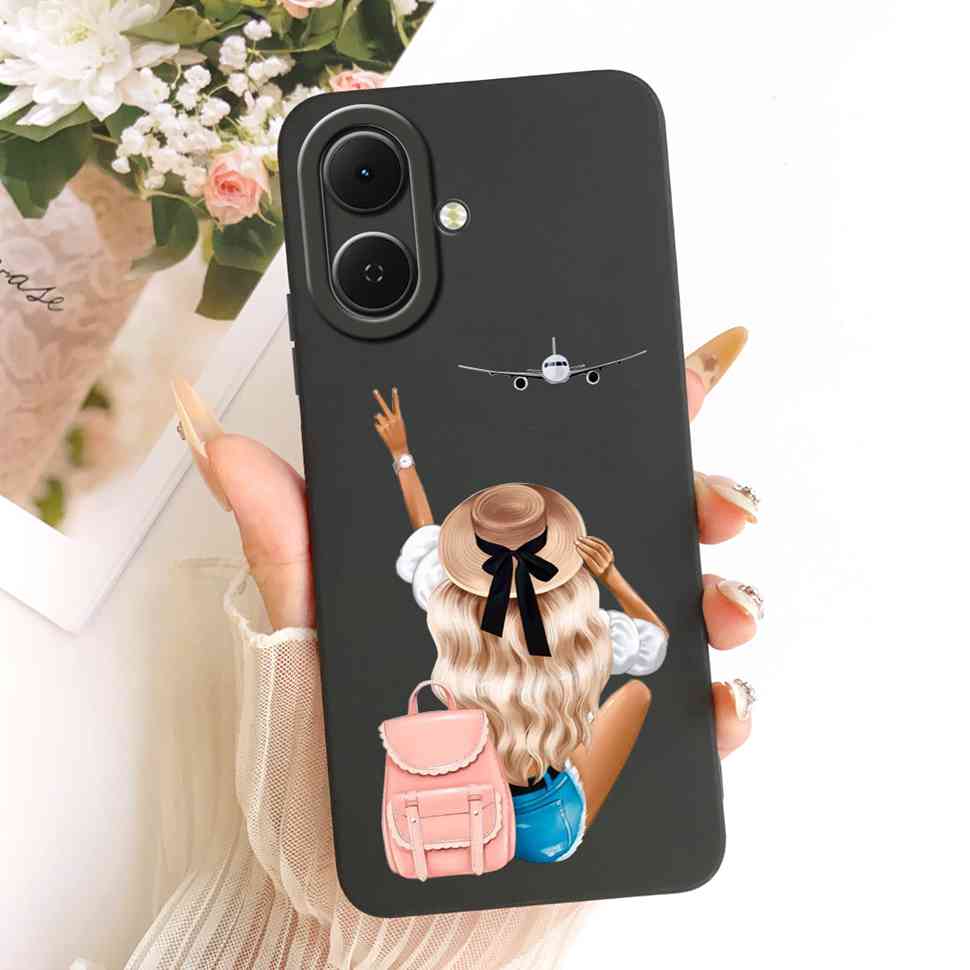 For Tecno Spark Go 2 Case Astronaut Girls Pattern Soft Cases For Tecno Spark Go2 SparkGo2 KM4 Silicon Covers Bumper
