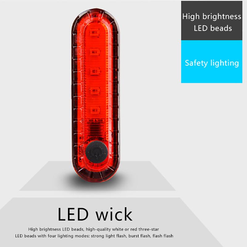 Bike Rear Tail Light Usb Rechargeable Red Led Bright Taillights Fit On Any Bicycle/Helmet Easy To Install For Cycling Safety