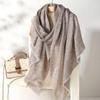 Inner Mongolia Cashmere Jacquard Shawl with Scottish Thistle - Thin Scarf for Autumn/Winter