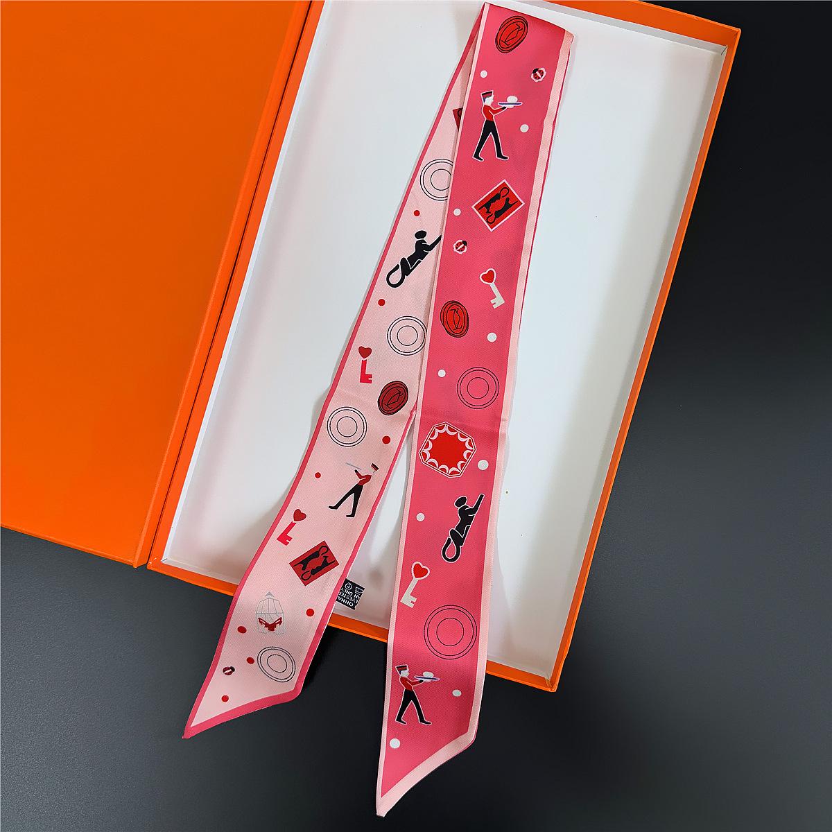 

Korean Autumn Women s Twill Silk Decorative Long Scarf and Bag Ribbon 90cm