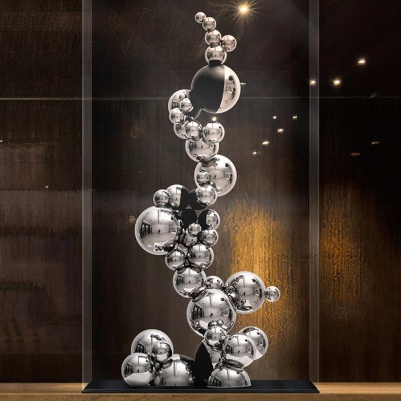 Stainless Steel Sculptures Large Floor Decoration Accessories Sculpture Nordic Home Decor Art Ornaments Luxury Bedroom Model