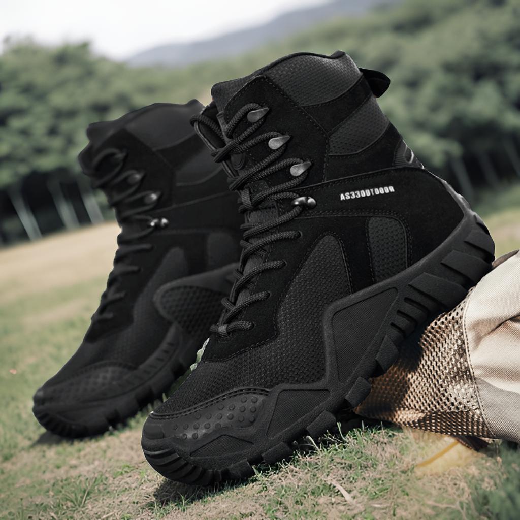 Men's large size military boots outdoor multi-terrain combat boots non-slip and wear-resistant outdoor off-road running shoes boots