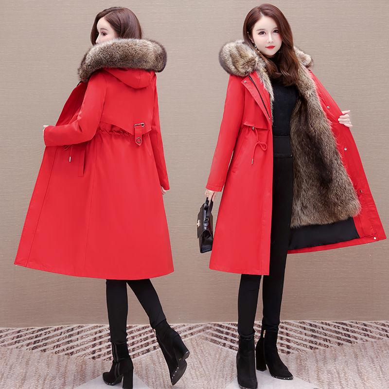 2024 Women's Eco-Friendly Leather Jacket with Detachable Fox Fur Lining