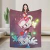 Cupheads And Mugman Blankets Flannel Game Lightweight Thin Throw Blankets for Bed Bedroom Quilt