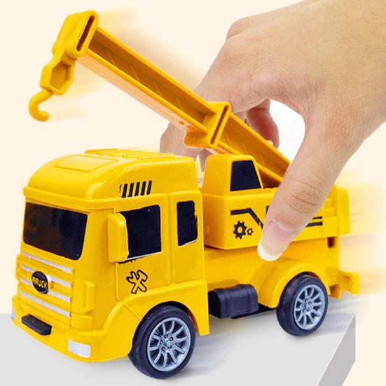 1 Set Vehicles Truck Toys Real-looking Smooth Edge Ornamental Kids Construction Car Toys for Gift