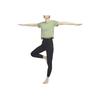 Nike Yoga Dri-FIT Solid Side Slit Running Crew Neck Short Sleeve T-Shirt Women Tops Oil-Green DM7026-386