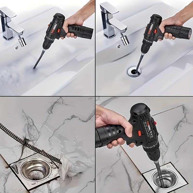 Special Dredging Spring for 2m Electric Drill Non-detachable Integrated Head Dredge Toilet In Kitchen and Bathroom.
