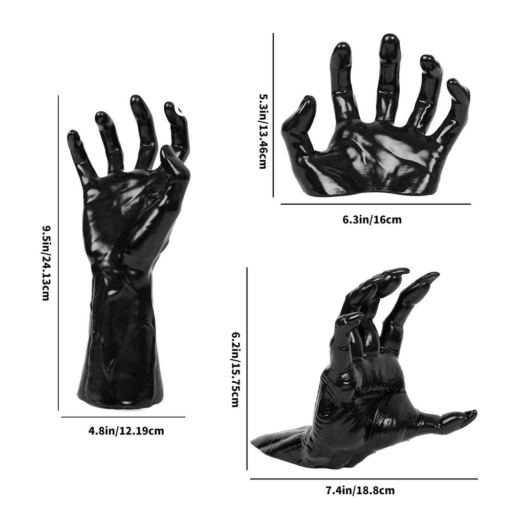 Devil Hand Candle Holder Decoration Wall Mounted Reaching Hands Halloween Party Indoor Outdoor Hanging Ornament