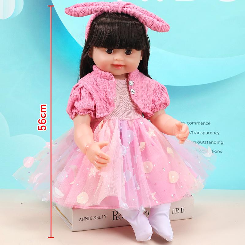 56cm Reborn Simulation Barbie Baby Doll Gift Set - Soft Gel Toy for Girls