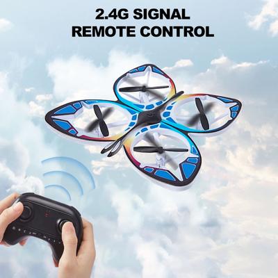 Mini dronă pentru copii Dronă cu telecomandă cu lumină colorată 3D flip, mod fără cap, menținere altitudine