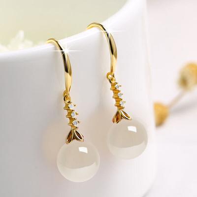 Good Daily Women's Multicolor Agate Chinese Style Earrings Earrings Ball Pendant Design Simple Luxury Casual Costume Jewelry For Party Earrings
