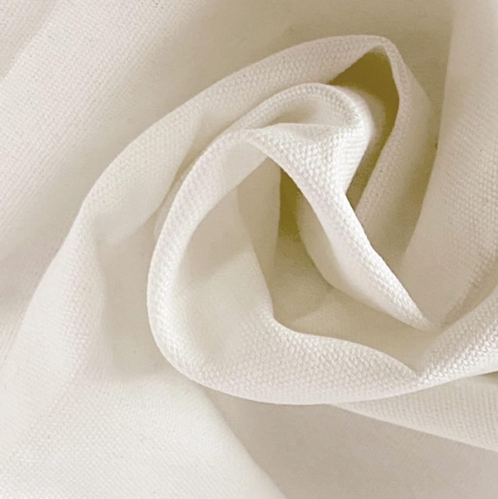 Moonfarm White 11 Cotton Canvas X 145cm Wide No. 100% Fabric, 1-2m (Off-White, 2m)
