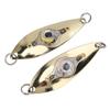 2pcs Fish Eye LED Fishing Lures Lighted Fishing Spoons Underwater Bait Flasher Deep Drop Light for