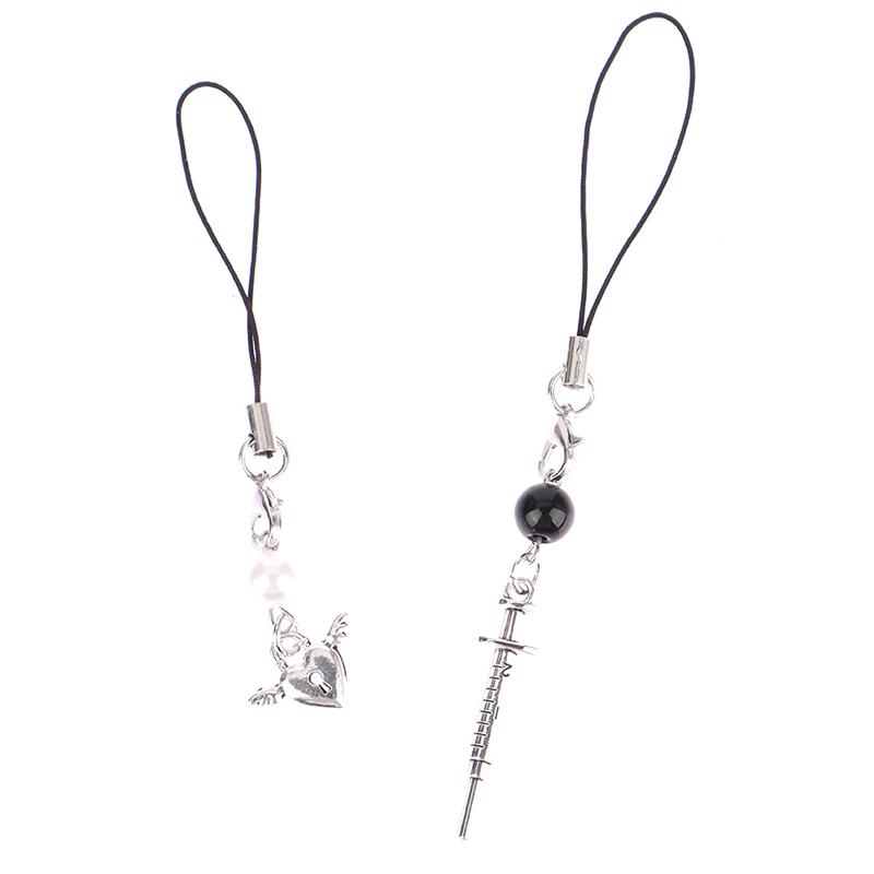 Trendy Mobile Phone Chain Women Sweet Cool Heart Cross Pendant Phone Strap Lanyard Keychain