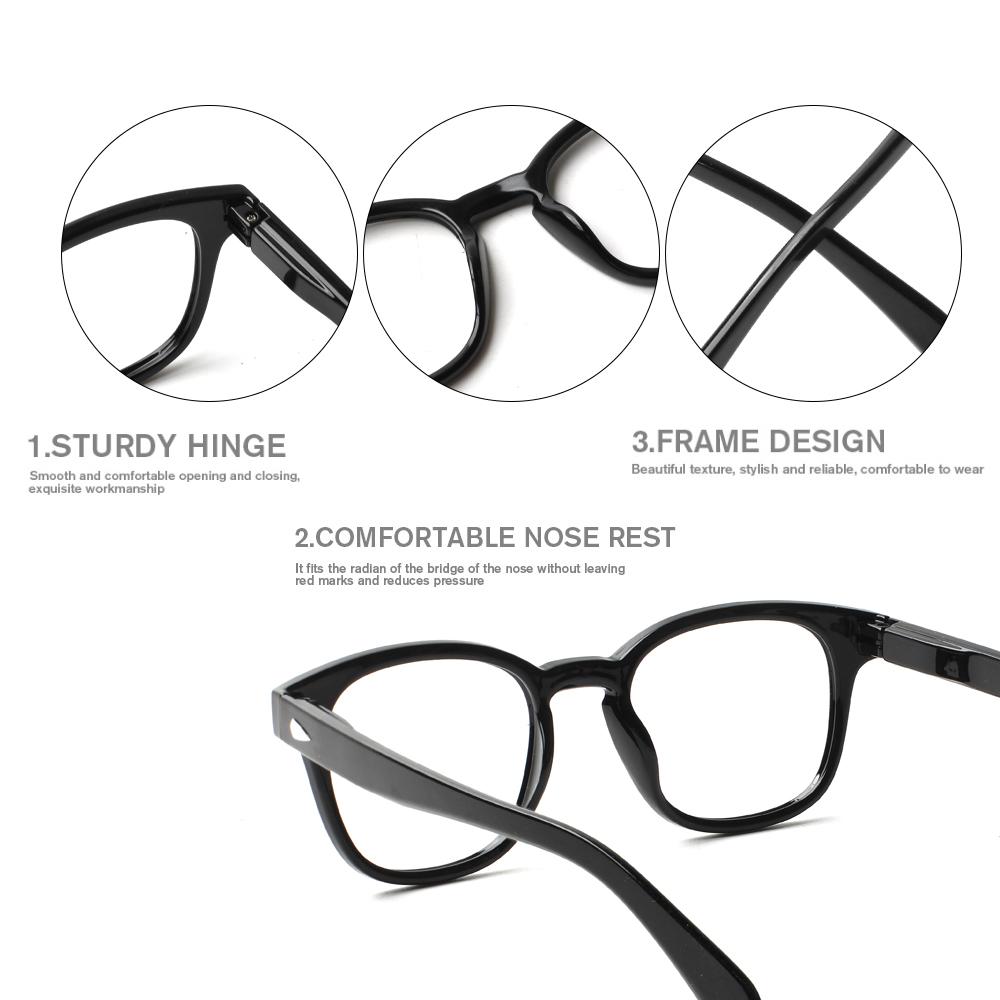 Turezing Blue Light Blocking Reading Glasses for Men Women High Quality Spring Hinge Prescription Eyewear