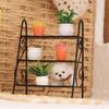 Iron Miniature Plant Holder For 1/12 Scale Doll House Scene Setting Display with Potted Flower for Living Room Decors
