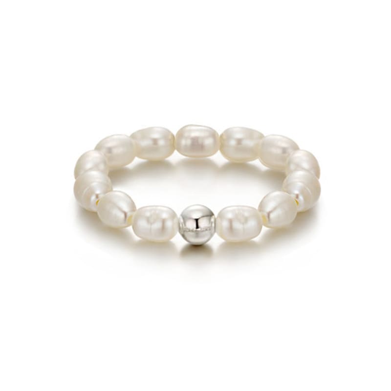 PAIGEFLYNN JEWELRY [925 Silver] Flynn Freshwater Pearl Band Ring