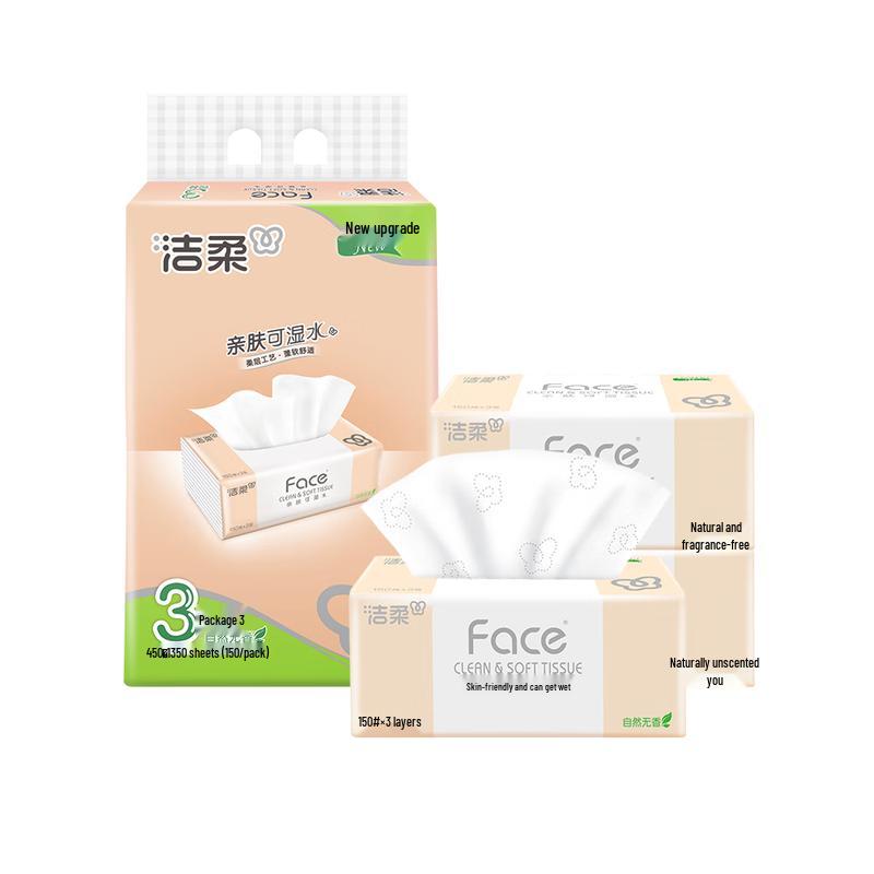 Jierou Pink Face Soft & Strong 3-Ply Facial Tissues