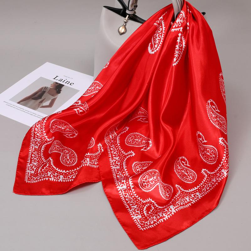 90 Square Scarves, Silk Scarves, Women's New Spring and Summer High-end Sense Versatile, Thin Scarves, Shawls Outside