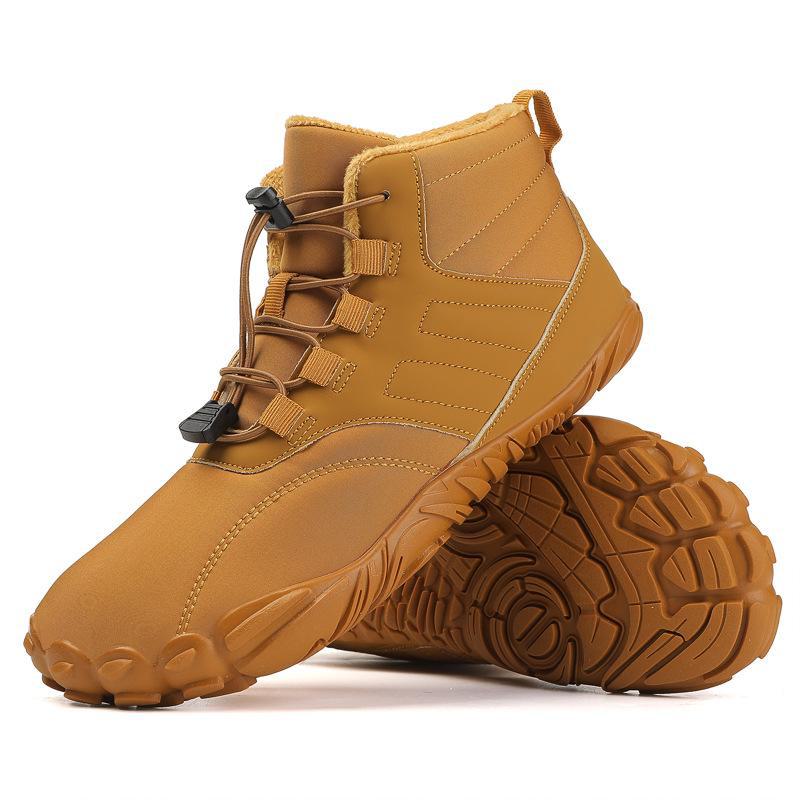Herren Winter Warme Mid-Cut Baumwoll-Wanderschuhe - Wollgefüttert für Outdoor-Freizeit