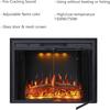 Valuxhome 35.63” W 27.5 H Electric Fireplace Insert with Low/High Temperature Settings, Movable Mesh Screen and Glass Door, 1-9H