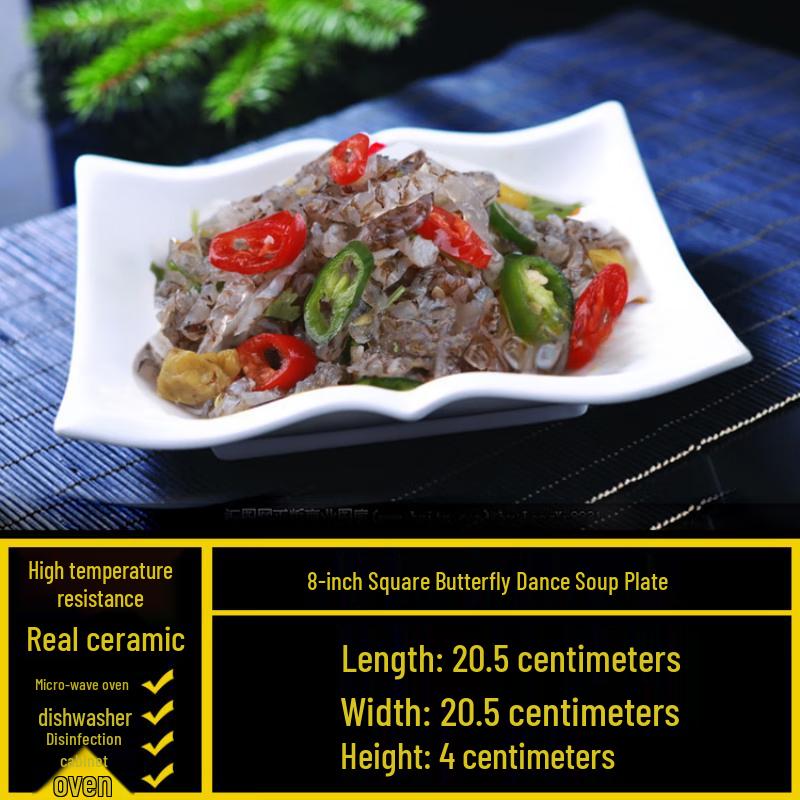 Modern Irregular Square Ceramic Deep Plate