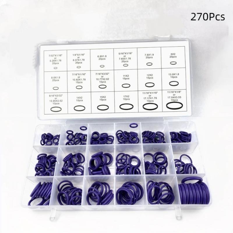 1200Pcs Nbr O Ring Kit 1200/270/225Pcs Heat Rubber Oil Resistant Sealing Repair Plumbing Maintenance Tool