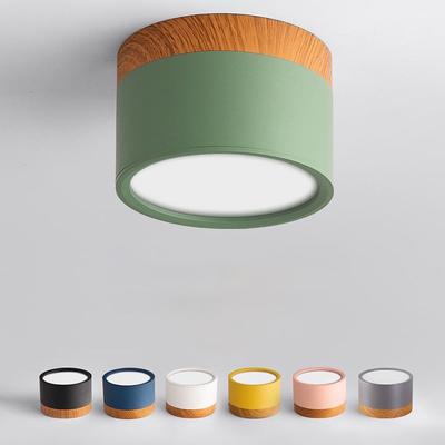 LED Downlight Nordic Wood Modern Led Surface Mounted Ceiling Light Spotlight, Interior Decoration Ligh