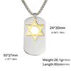 Star of David Pendant Necklace Stainless Steel Hexagon Shield of Amulets Necklace for Men Women Judaism Jewelry Gifts
