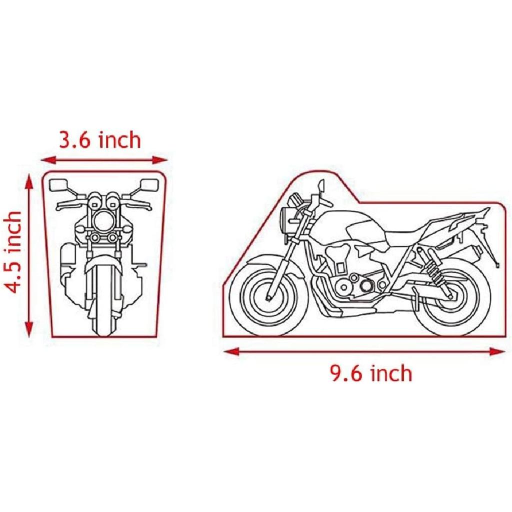 Motorcycle Cover All Season Universal Weather Quality Waterproof Sun Outdoor Protection Night Reflective 4XL (All Black)