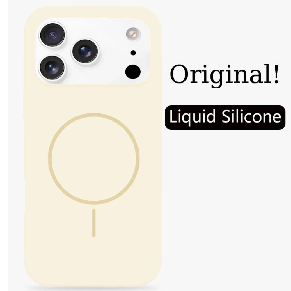 High Quality Dopamine Liquid Silicone Case for IPhone 17 Air 16 15 14 Plus 13 12 Pro Max Skin Feel Magnetic Wireless Charg Cover