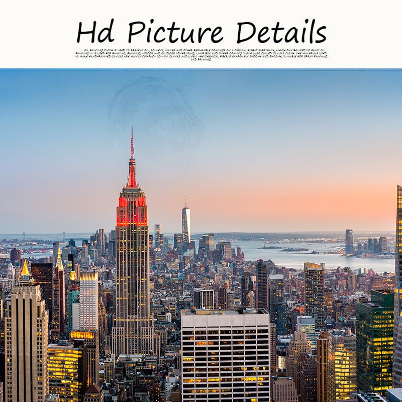 Manhattan Empire State Building New York City Landschaft Leinwand Malerei Poster und Drucke Wand Pop Art Bild für Wohnzimmer