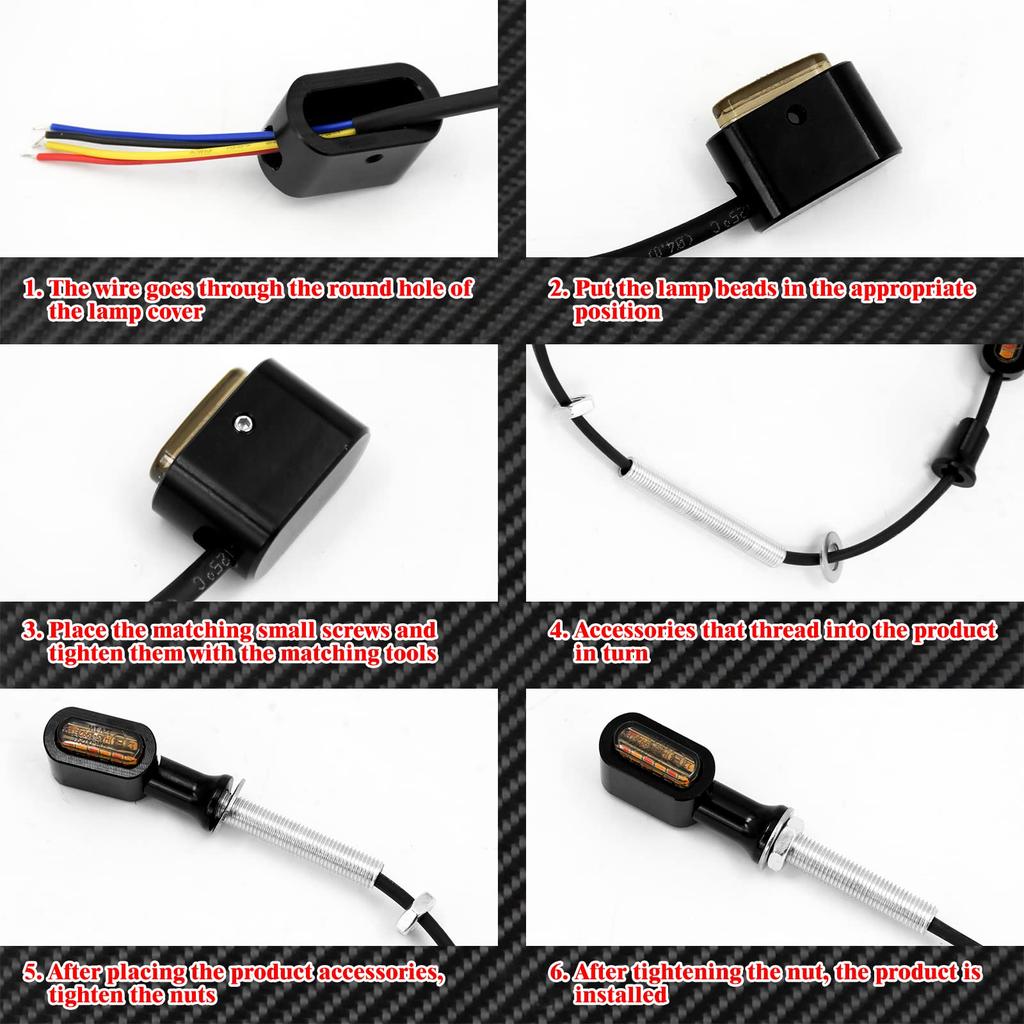 HDBUBALUS Motorcycle LED Rear Turn Signal Brake Light Indicator Turn